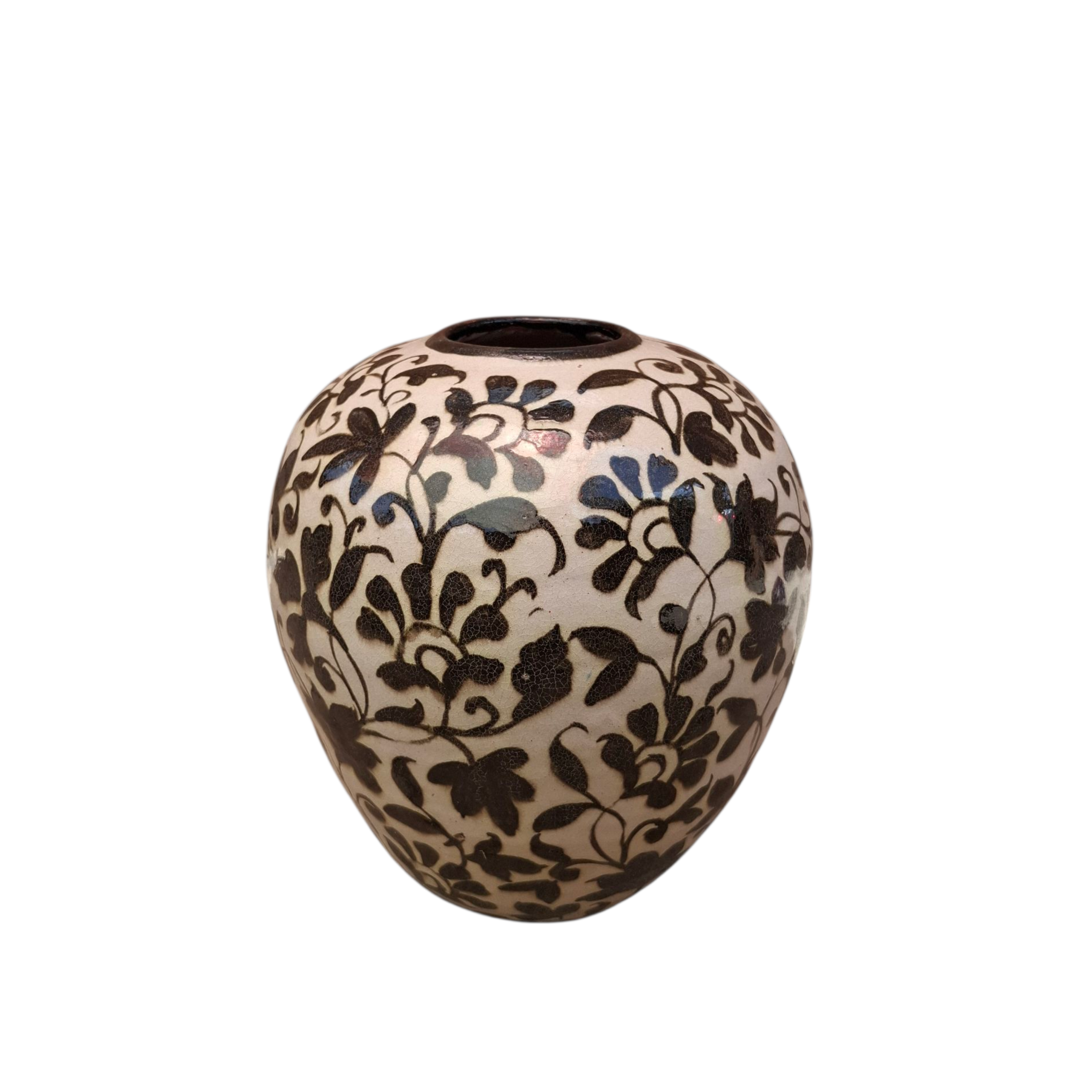 Black Print Pear Vase