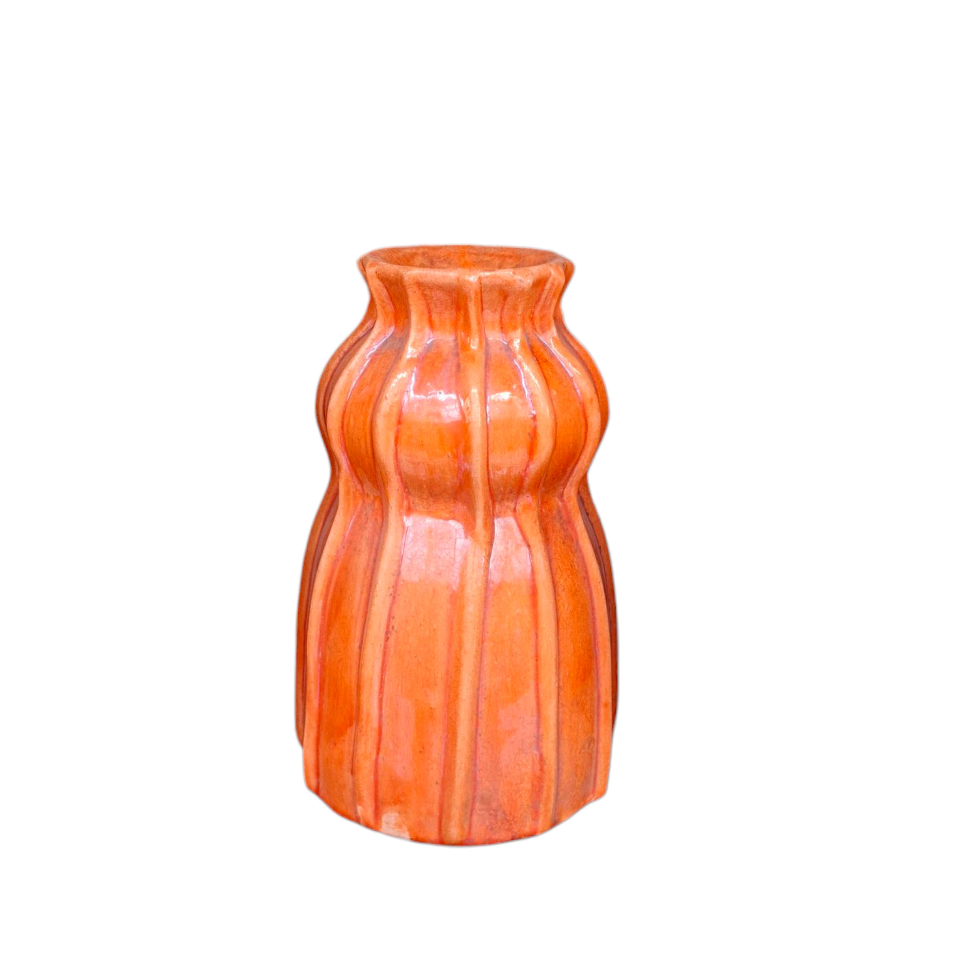 Orange Lines Vase