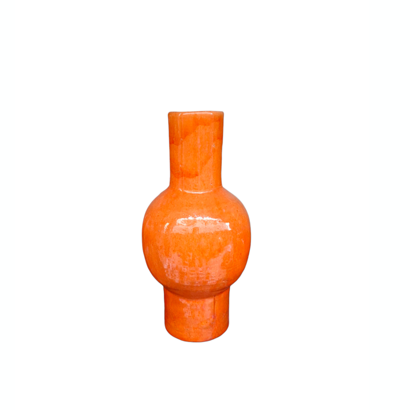 Orange Cylinder Vase