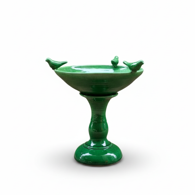 Green Bird Bath