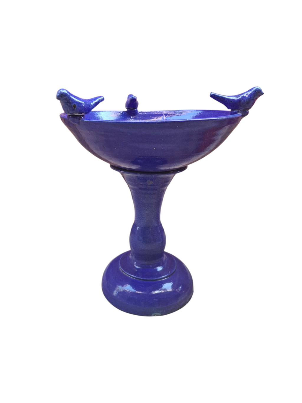 Dark Blue Bird Bath