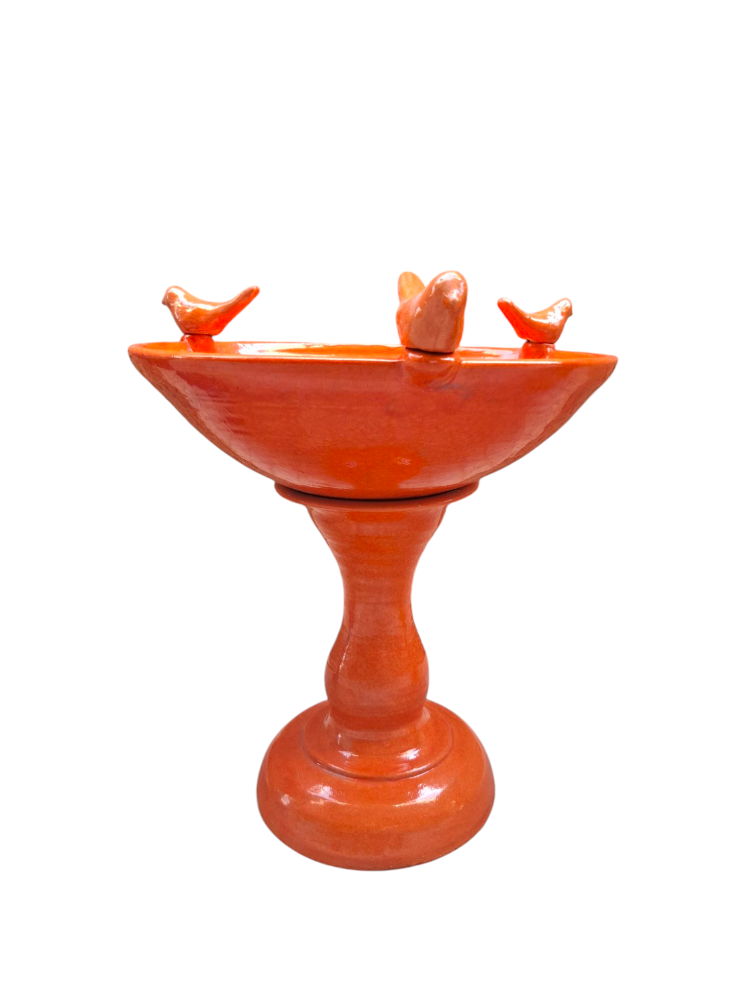 Orange Birdbath
