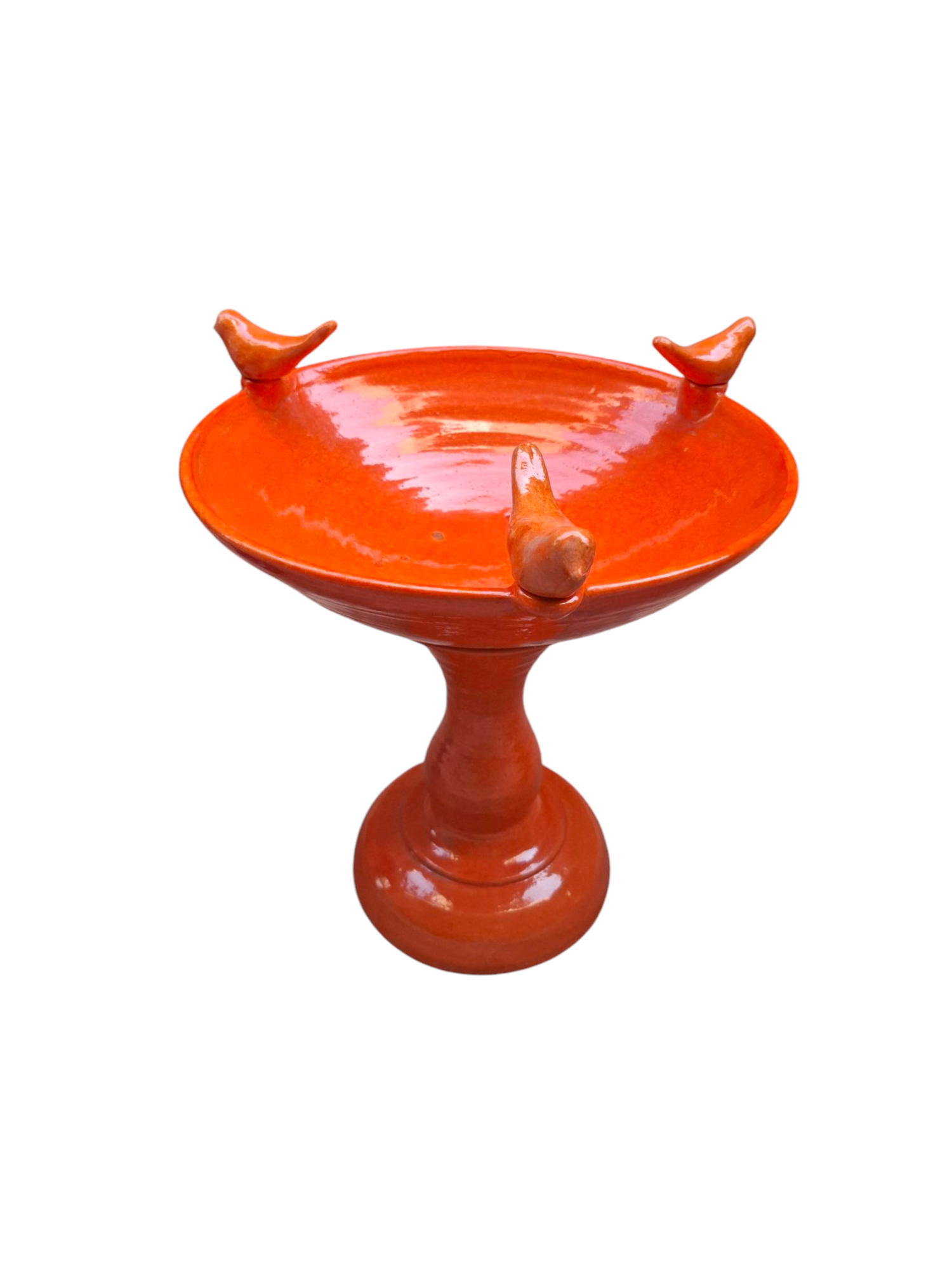 Orange Birdbath