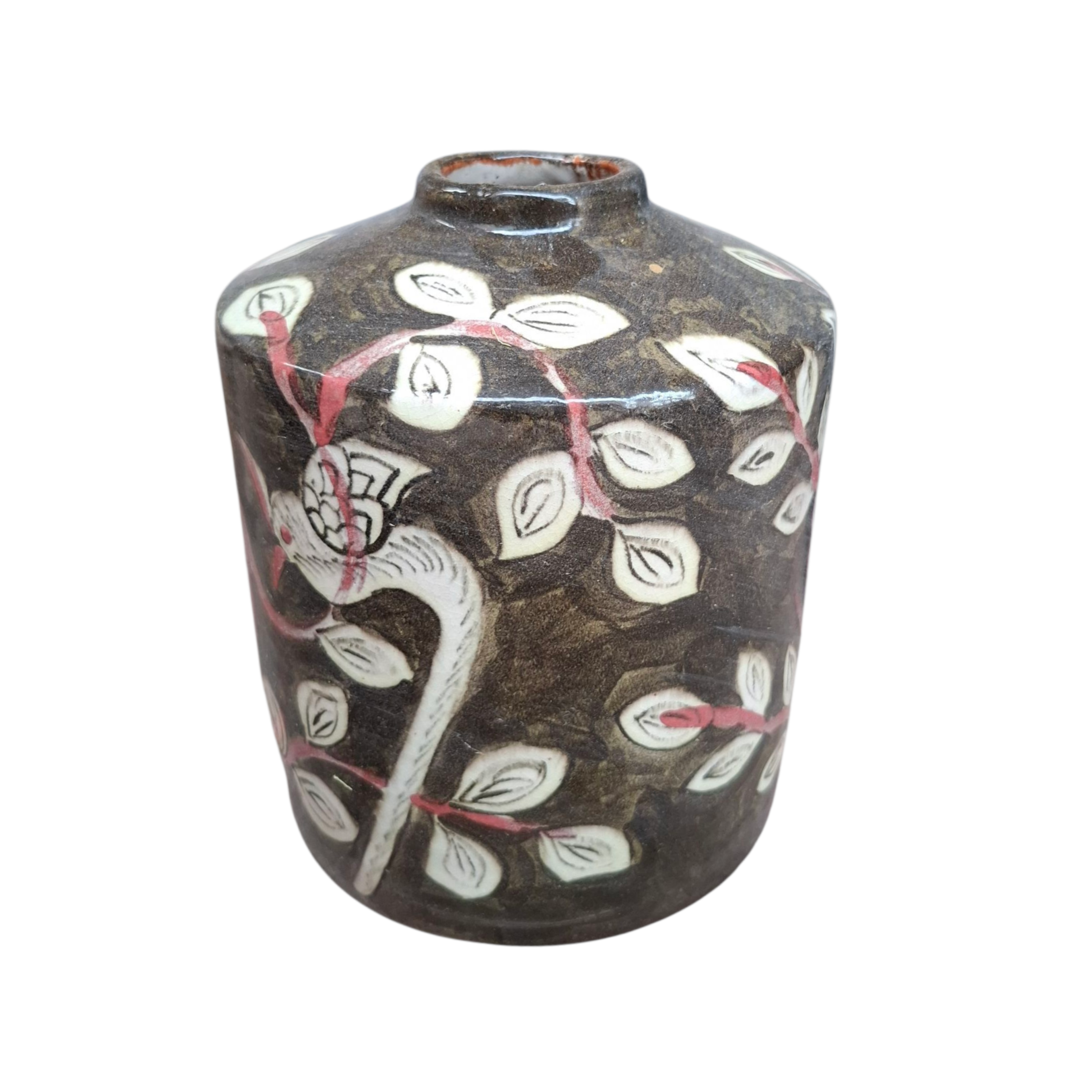 Black bird Print Vase