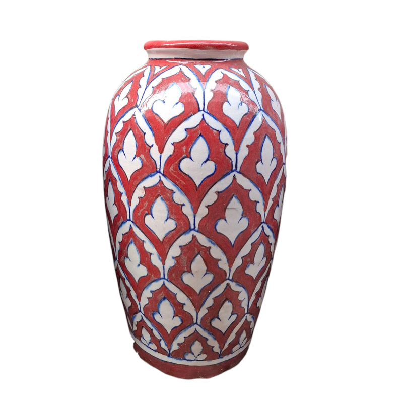 Red Moroccan Print Vase