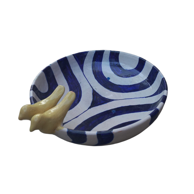 Blue Striped Bowl