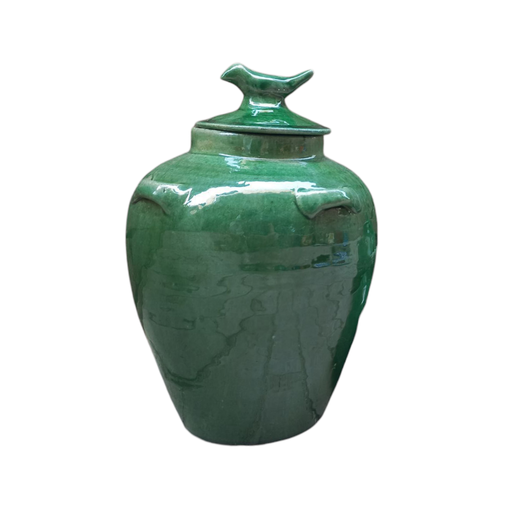 Green Lidded Urn