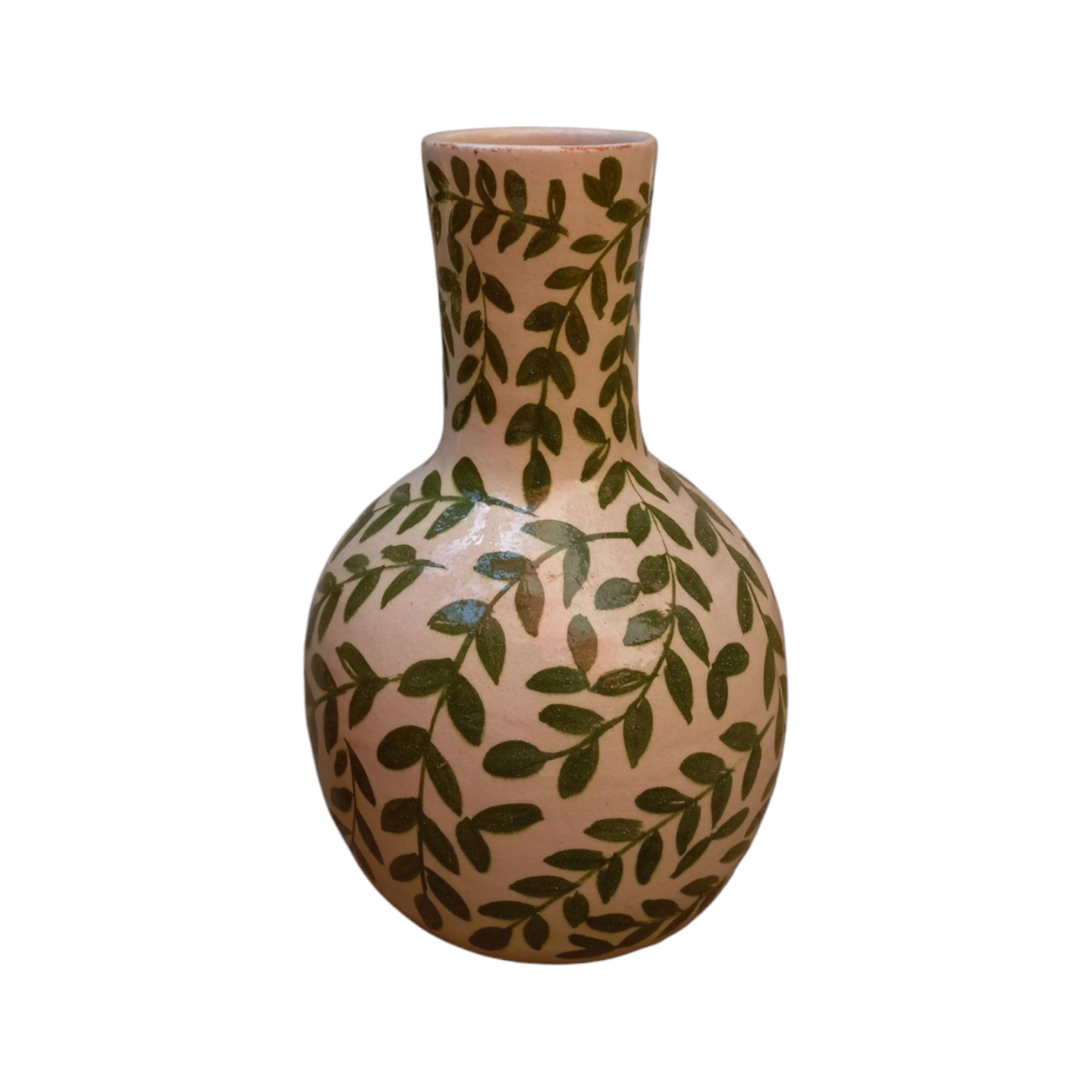 Green Printed Vase
