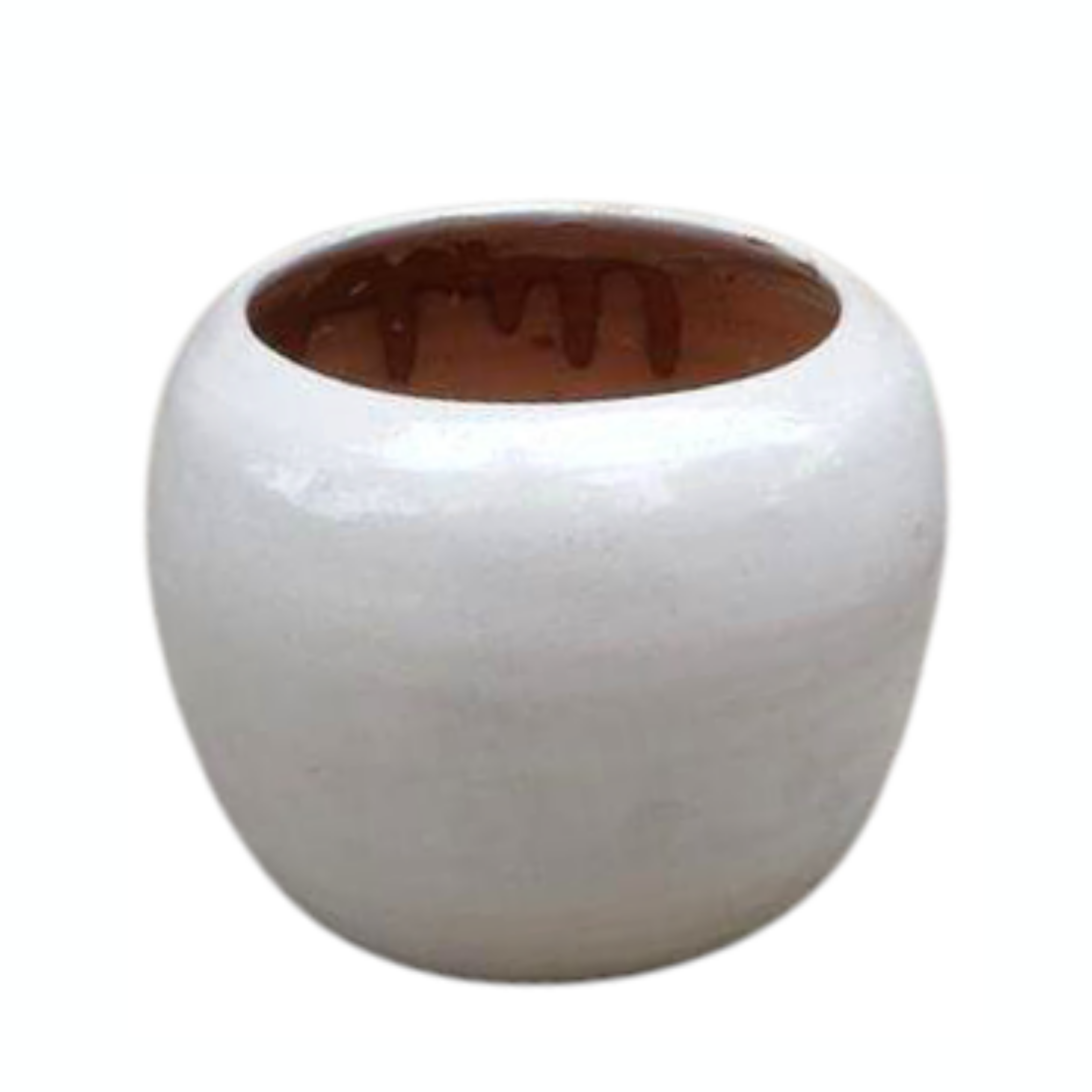 White Round Planter