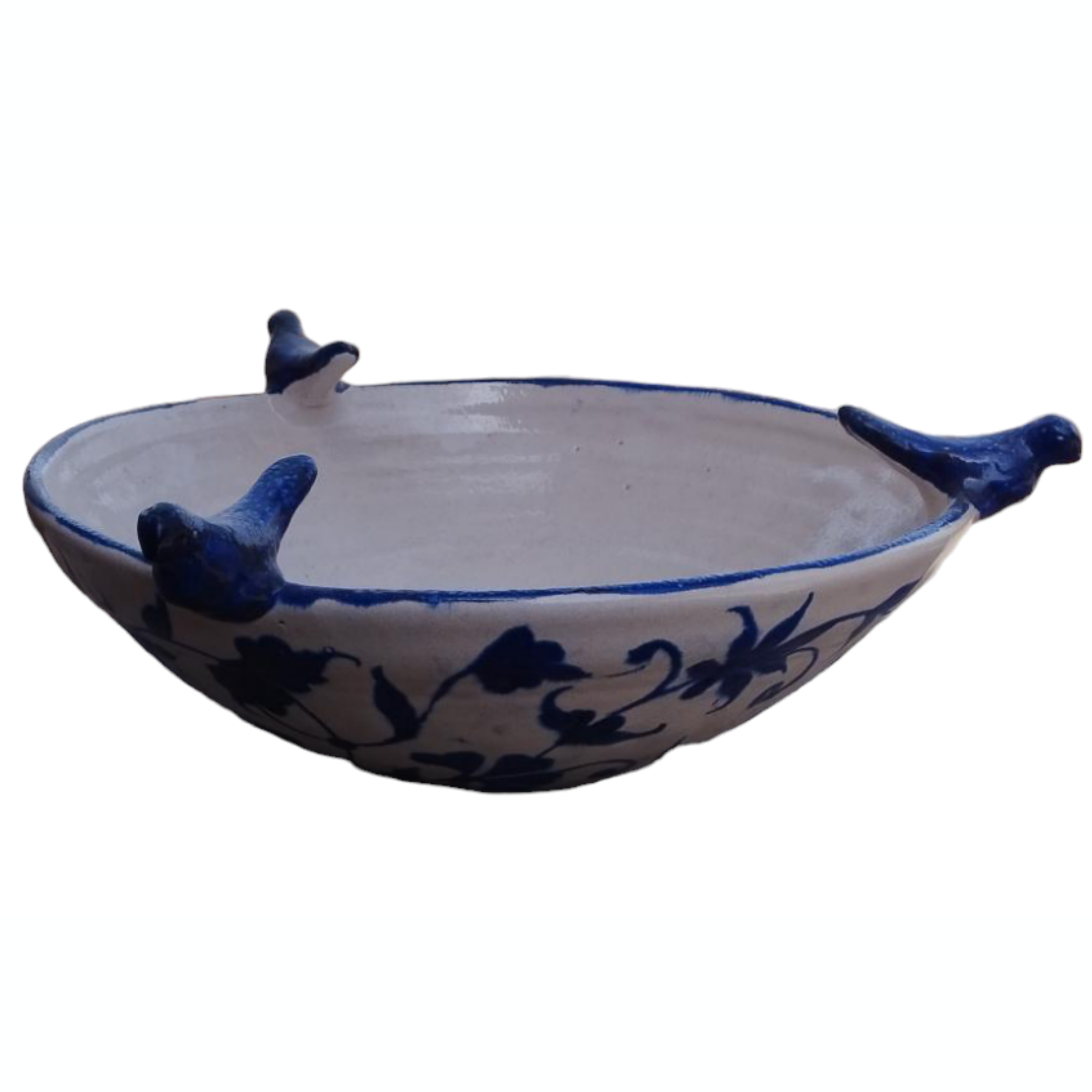 Blue Printed Bird Bowl