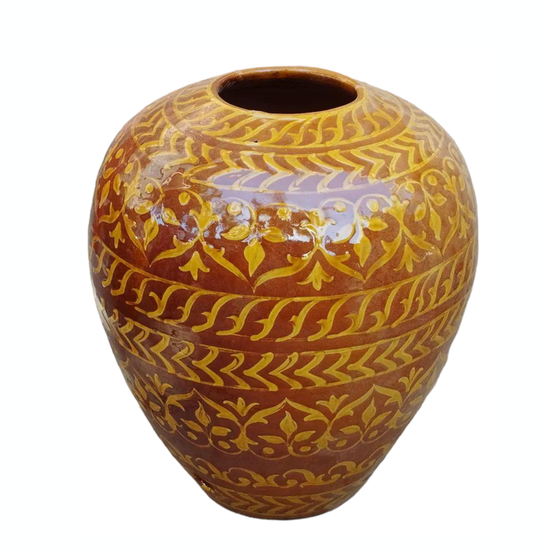 Chrome Printed Pear Vase