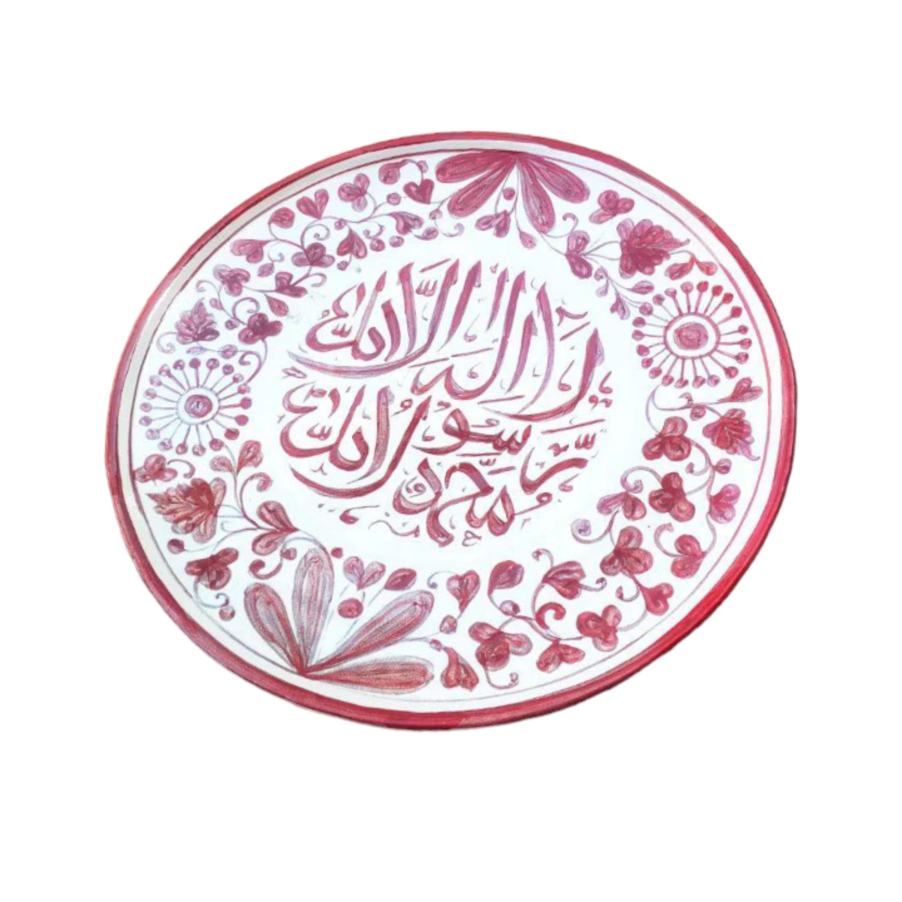 Red Calligraphy Platter