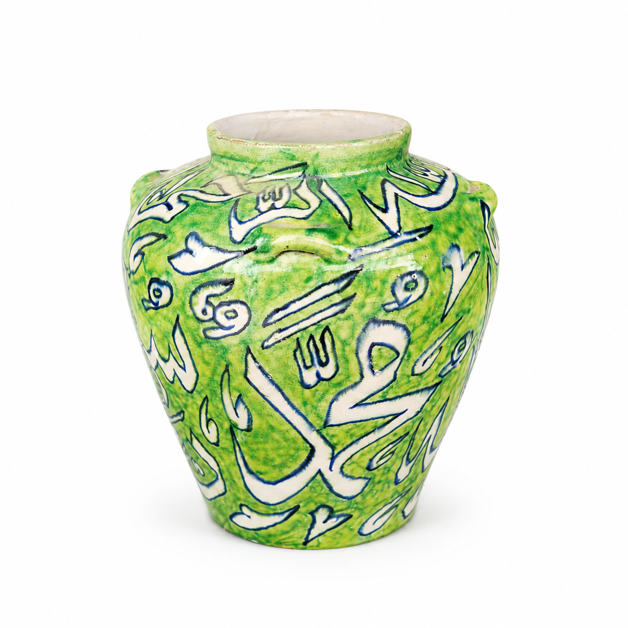Bold Green Calligraphy urn