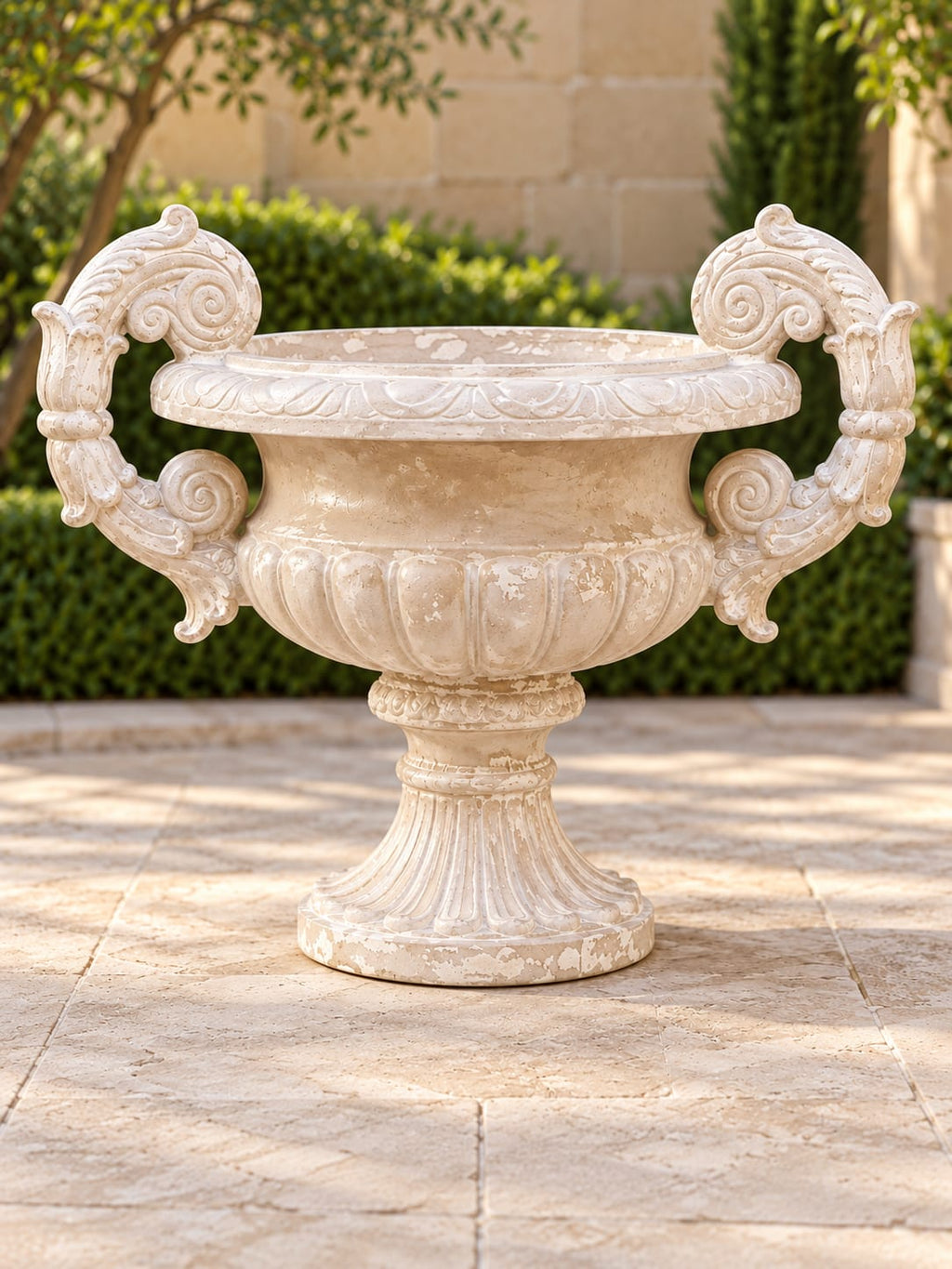 Wide Ivory Planter