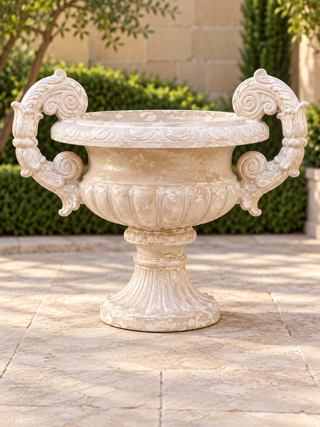 Wide Ivory Planter