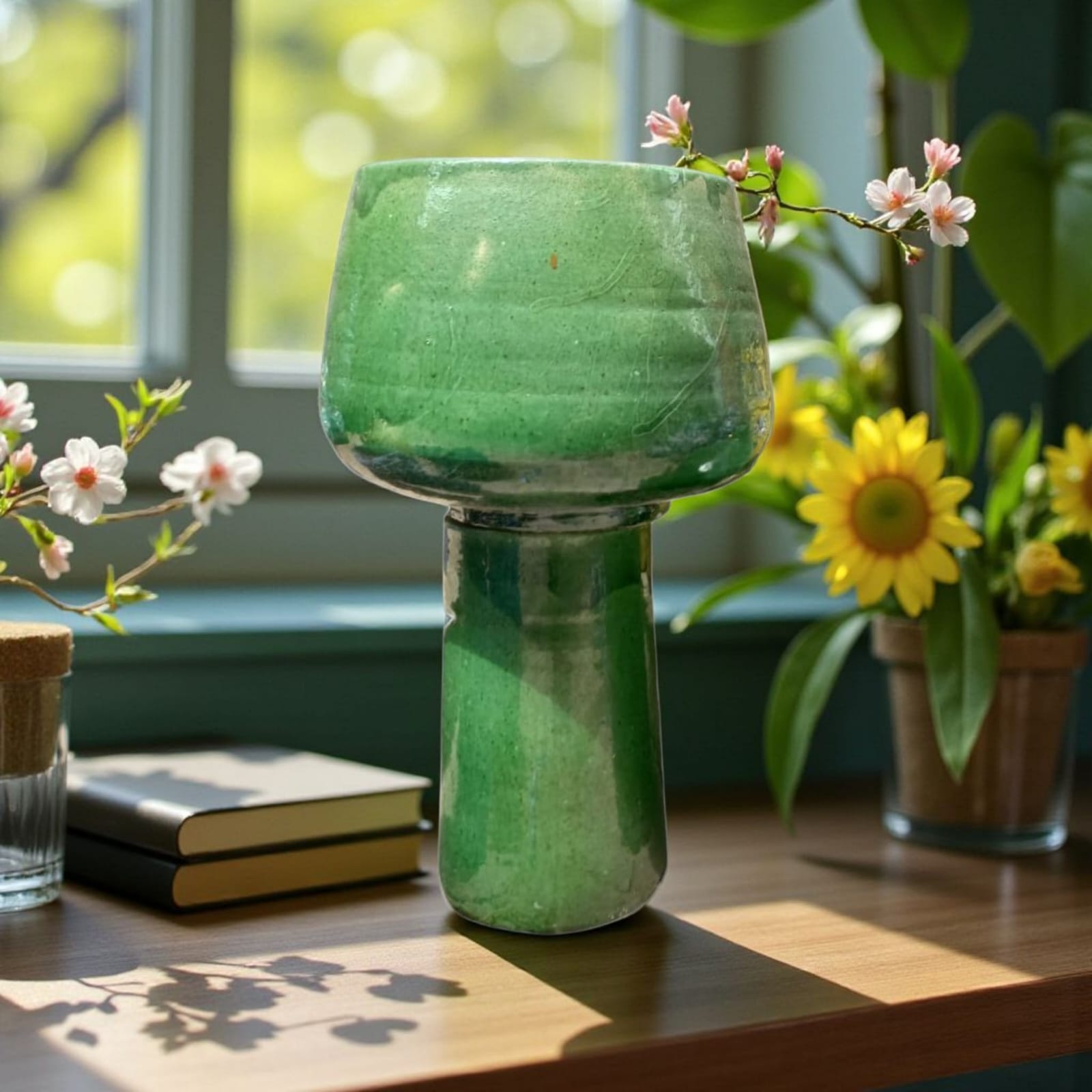 Green Planter with Stand