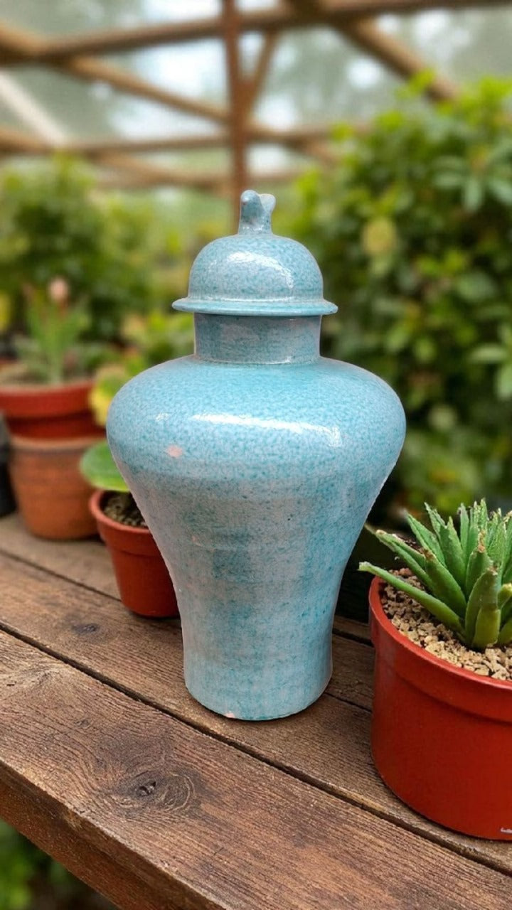 Turquoise Bird Urn