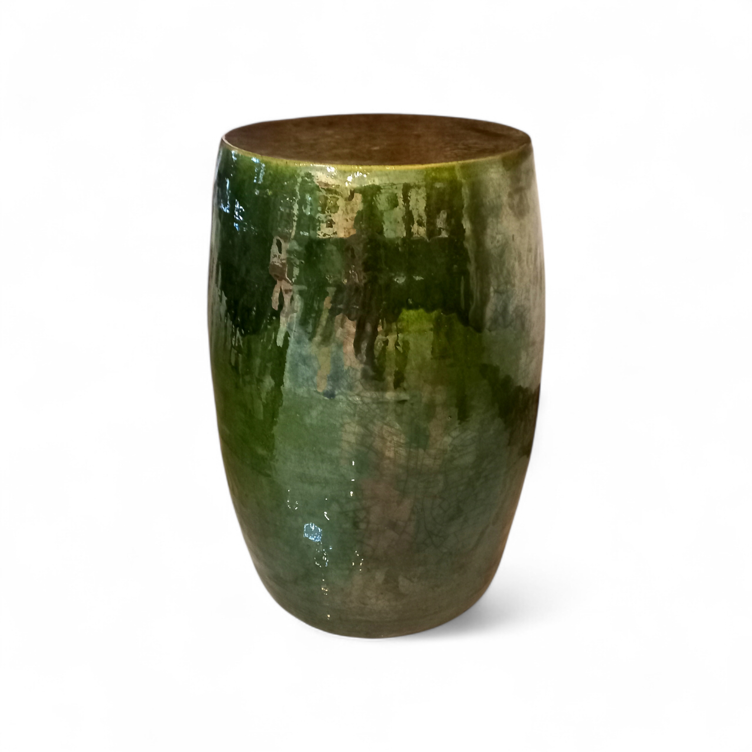 Emerald Glazed Stool